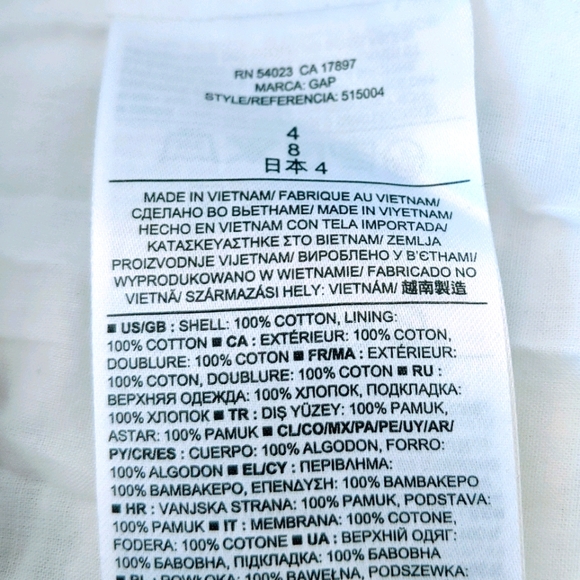 GAP sz 4 two layer white cotton mini dress - Picture 9 of 11